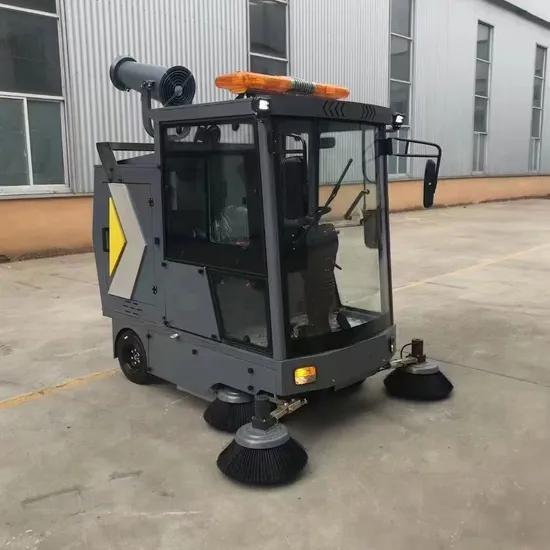 China Factory Ride on Electric Road Sweeping Cleaning Machine Industrial Street Sweeper with 260L Dustbin 