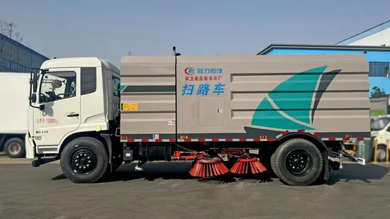 Dongfeng Kr 4X2 Vacuum Road Sweeper Truck 10cbm Sweeping Road Surfaces Cleaning Vehicle 